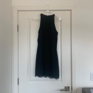 Black lace trimmed dress